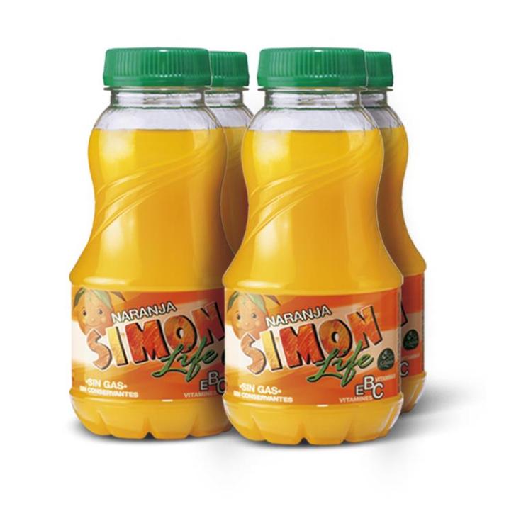 SIMON LIFE NARANJA PET 200MLPK4X6