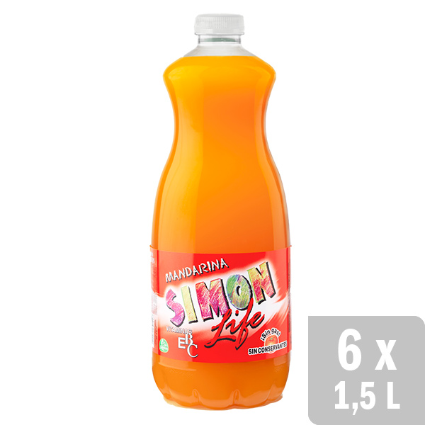 SIMON LIFE MANDARINA PET 1.5L X 6