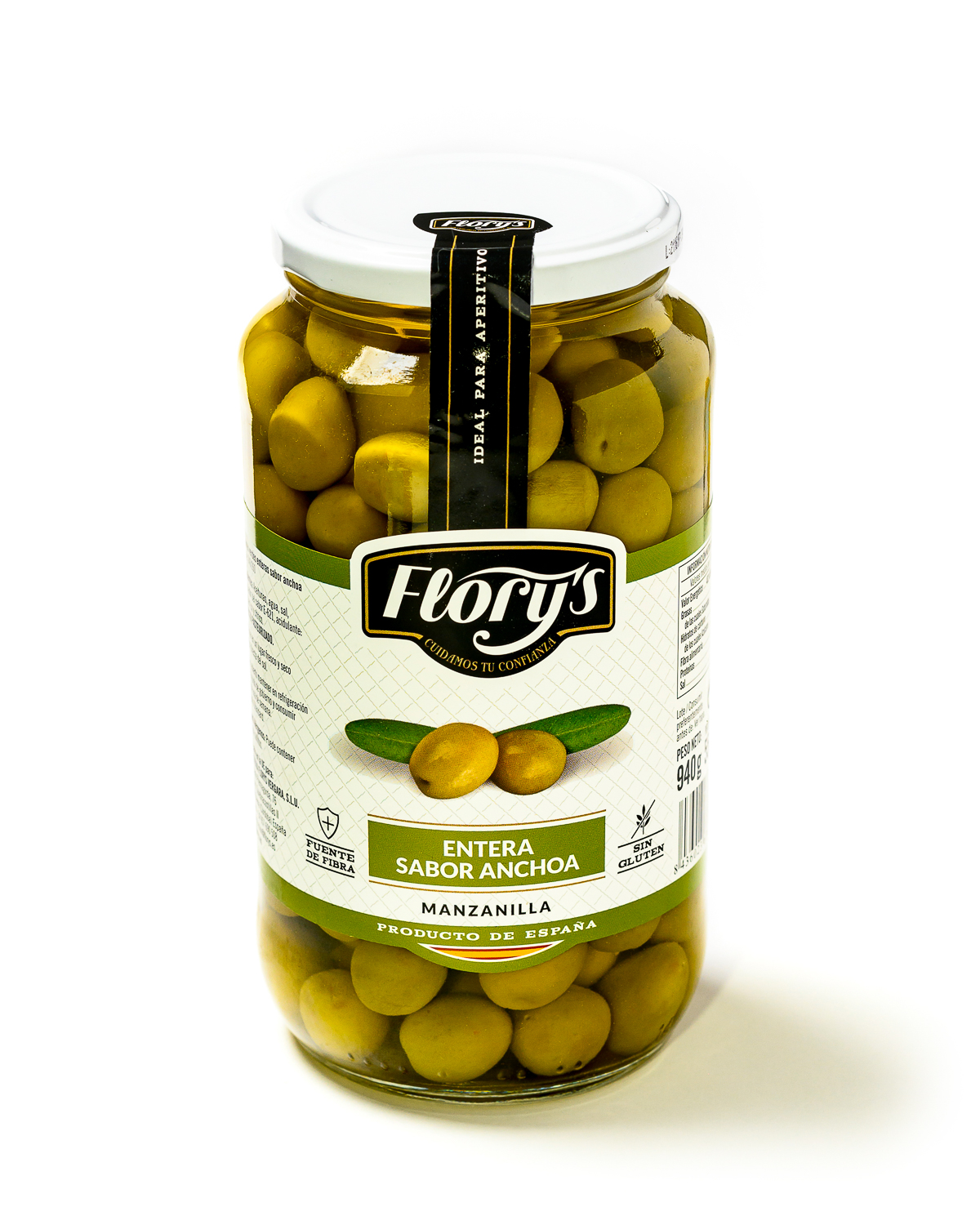 ACEITUNA ENTERA SABOR ANCHOA 550 GR