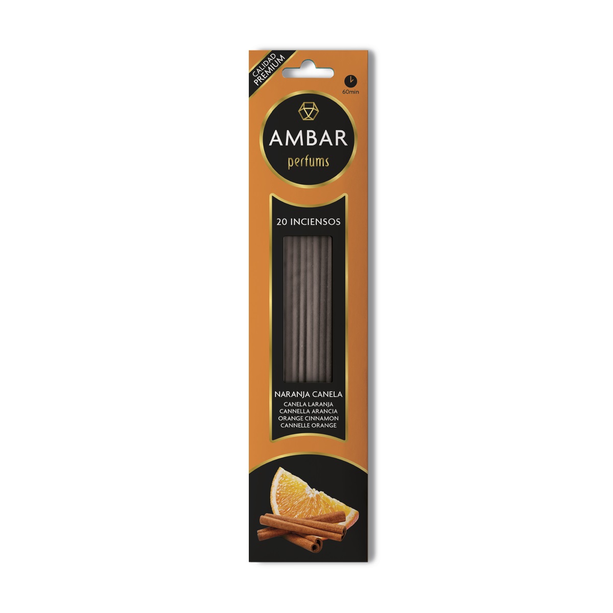 INCIENSO CANELA NARANJA VARILLAS AMBAR