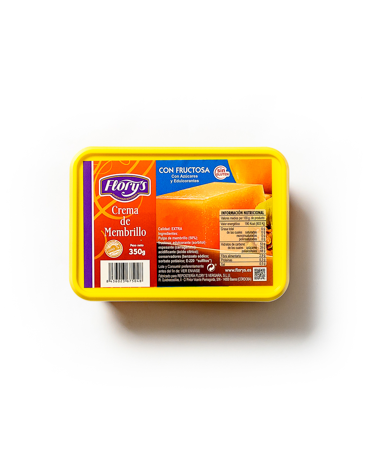 CREMA MEMBRILLO CON FRUCTOSA 350G