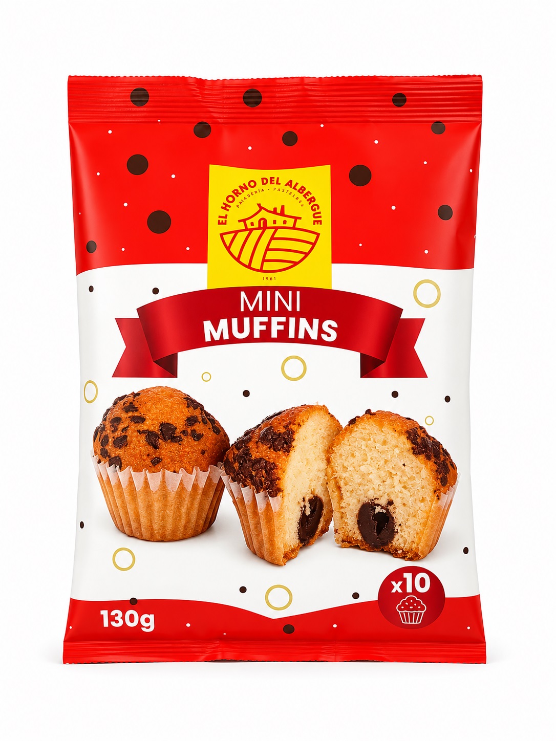 MINI MUFFINS CHISPITAS RELL CHOCO 130GRS